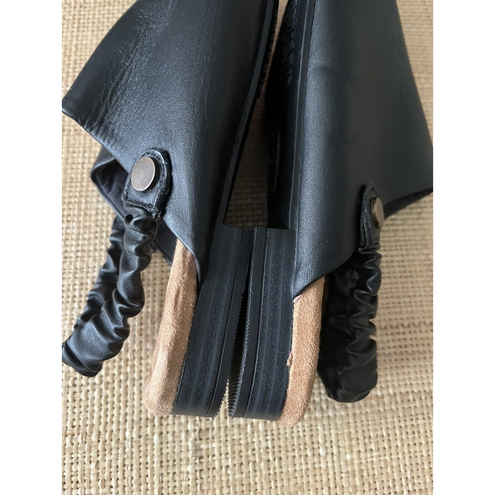 Earth ORIGIN Size 8W REN Black Leather Slingback Sandals - Picture 10 of 11